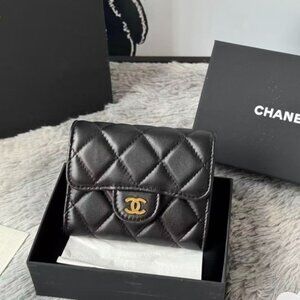 Chanel Black Quilted Wallet
